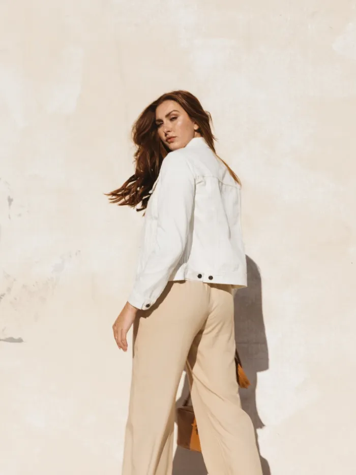 The Bailey Classic Jacket Light Blue Wash Women Coats and Jackets Able