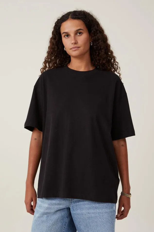 The Boxy Oversized Tee Black Women Cotton On Tops