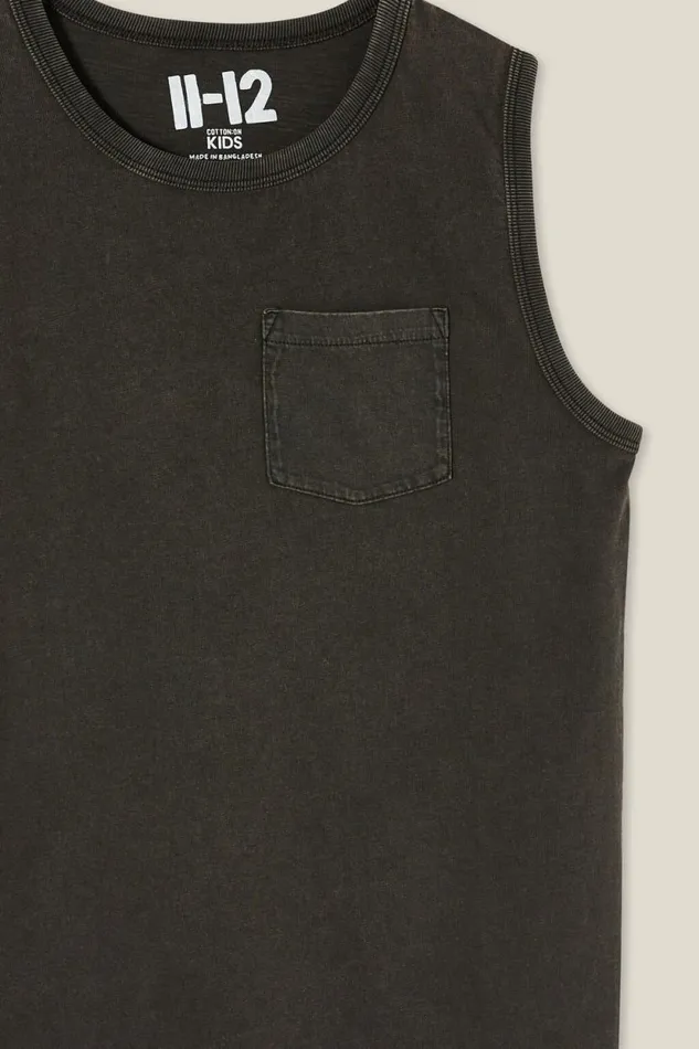 The Eddy Essential Tank Phantom Wash BoysGirls Cotton On Tops and TShirts