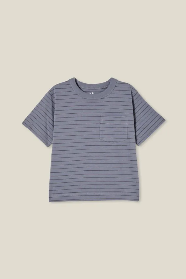 The Essential Short Sleeve Tee Steelrabbit Grey Stripe Boys Cotton On Tops and TShirts The Essential Short Sleeve Tee Steelrabbit Grey Stripe Boys Cotton On Tops and TShirts