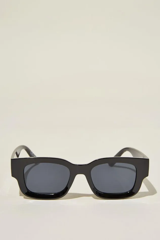 The Relax Sunglasses Blackblack Smoke Men Cotton On Sunglasses