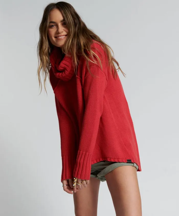 THICK PURE ROLL NECK SWEATER Women One Teaspoon Knitwear THICK PURE ROLL NECK SWEATER Women One Teaspoon Knitwear