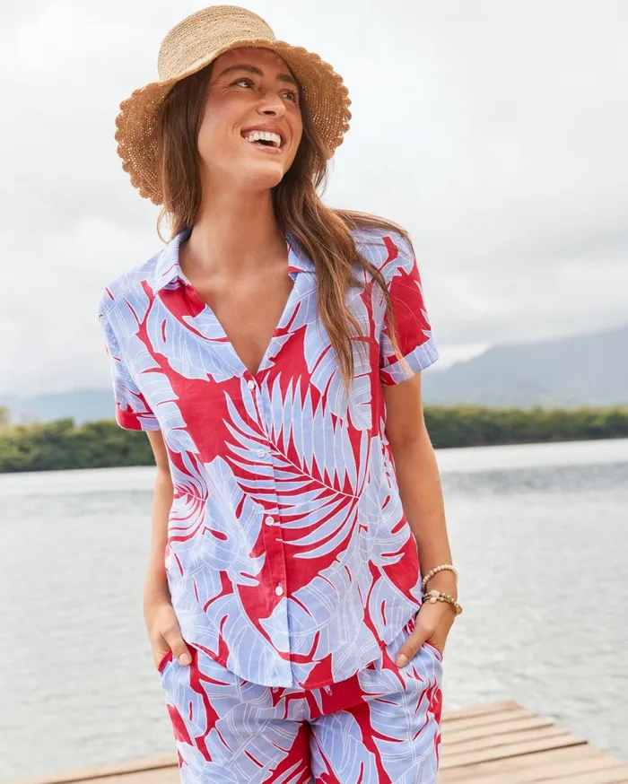 Tommy Bahama Ashby Isles Perfectly Paradise 34Sleeve TShirt White Women Tops and Shirts Tommy Bahama Ashby Isles Perfectly Paradise 34Sleeve TShirt White Women Tops and Shirts