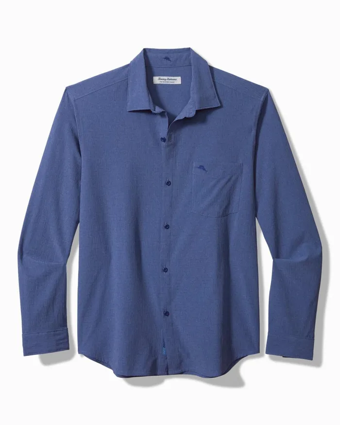 Tommy Bahama Big and Tall Bahama Coast Sands IslandZone LongSleeve Shirt Classic Blue Big and Tall Shirts Tommy Bahama Big and Tall Bahama Coast Sands IslandZone LongSleeve Shirt Classic Blue Big and Tall Shirts
