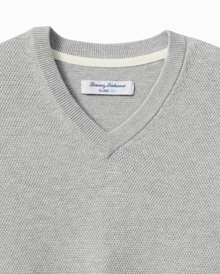 Tommy Bahama Big and Tall Tobago Bay Waves Crew Sweatshirt Light Sky Big and Tall Sweatshirts and Sweaters