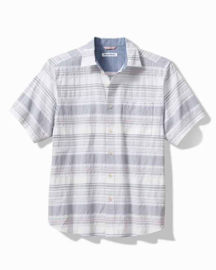 Tommy Bahama Big and Tall White Sand Beach Stripe Shirt Coconut Cream Big and Tall Shirts Tommy Bahama Big and Tall White Sand Beach Stripe Shirt Coconut Cream Big and Tall Shirts