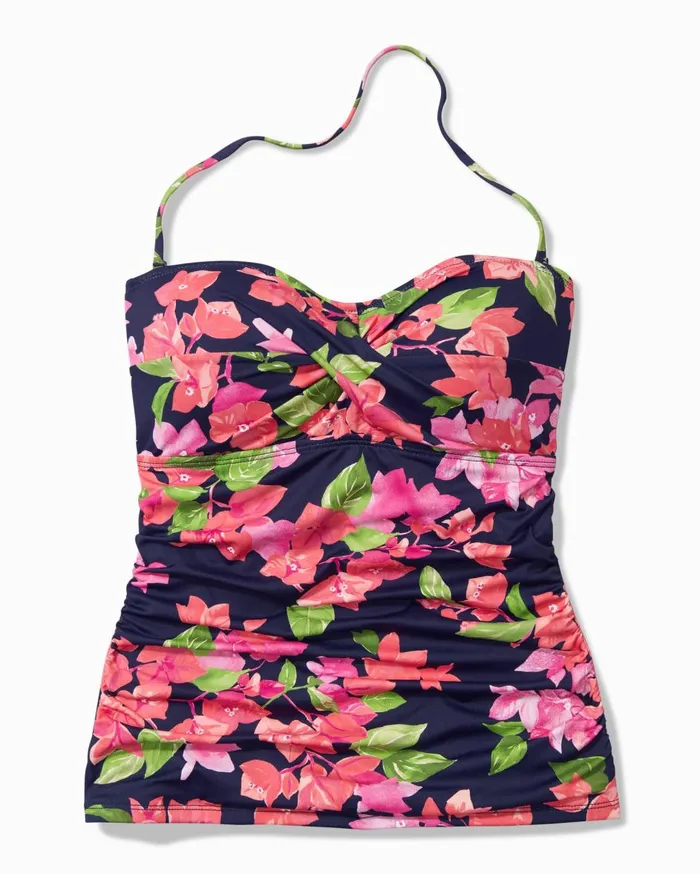 Tommy Bahama Bougainvillea Bandini Top Mare Navy Women Bikini Tops