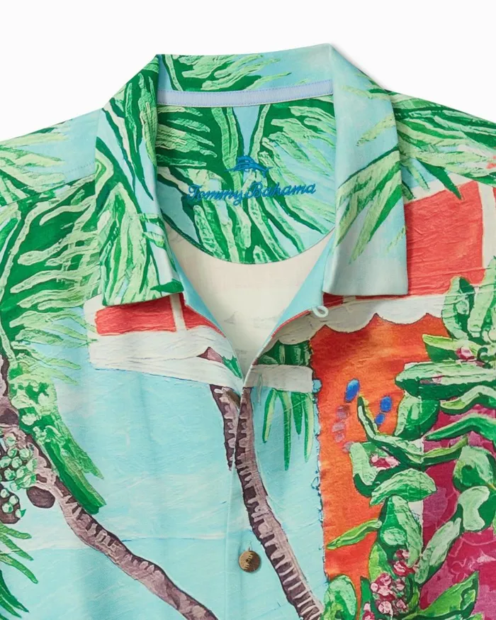 Tommy Bahama Coastal Comforts Silk Camp Shirt Summer Aqua Men Shirts Tommy Bahama Coastal Comforts Silk Camp Shirt Summer Aqua Men Shirts