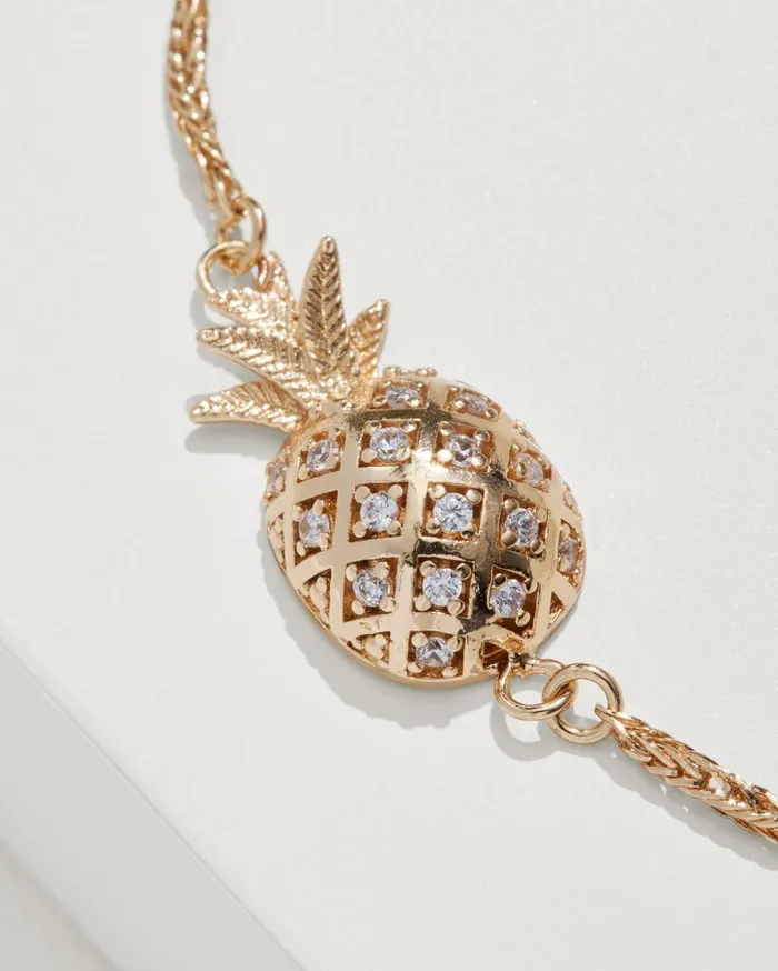 Tommy Bahama Crystal Collection Gold Pineapple PullTie Bracelet Gold Women Jewelry Collections Tommy Bahama Crystal Collection Gold Pineapple PullTie Bracelet Gold Women Jewelry Collections