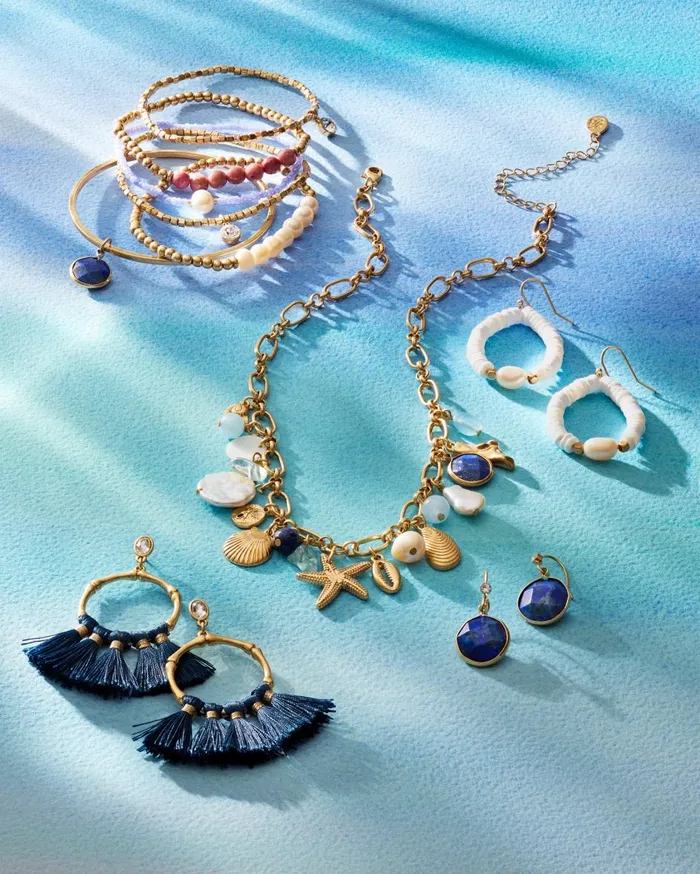 Tommy Bahama Indigo Bay Seed Bead Stackable Bracelet Set Multicolor Women Jewelry Collections