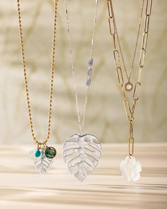 Tommy Bahama Island Essence Hibiscus Y Necklace Gold Women Jewelry Collections
