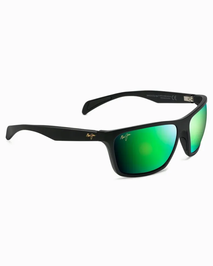 Tommy Bahama Kanaio Coast Sunglasses By Maui Jim Matte Black MenBig and Tall Maui Jim Sunglasses