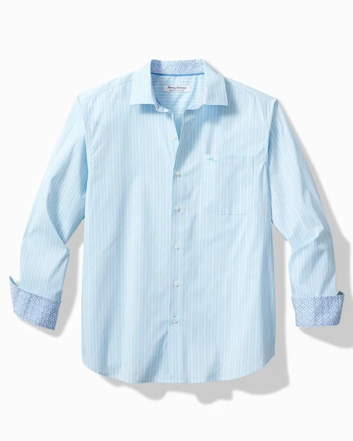 Tommy Bahama Sarasota Stretch Verde Stripe IslandZone Shirt Aqua Aloha Men Shirts Tommy Bahama Sarasota Stretch Verde Stripe IslandZone Shirt Aqua Aloha Men Shirts