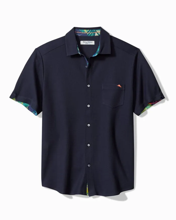 Tommy Bahama Sunnyvale Blooms IslandZone Five O039Clock Shirt Blue Jean Men Shirts