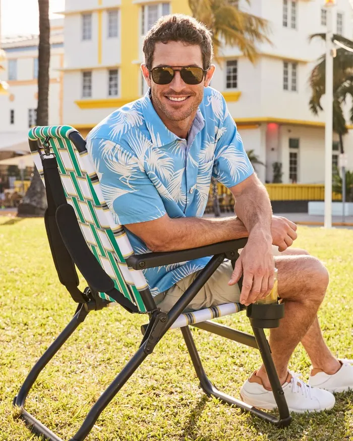 Tommy Bahama Tommy Bahama Tropical Fronds AnchorX Umbrella Multicolor Beach and Home Umbrellas