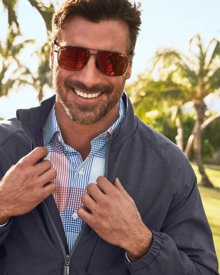 Tommy Bahama Wedges Sunglasses By Maui Jim Blackgrey MenBig and Tall Maui Jim Sunglasses