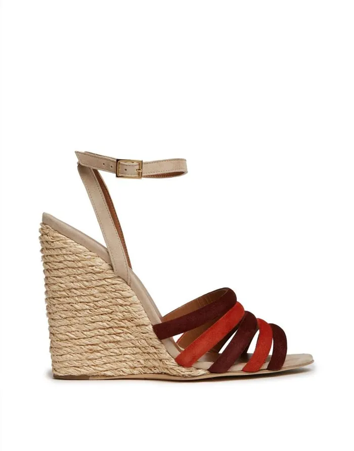 Tones Wedge Paglia Multicolor Ecru039 Women La Double J Shoes