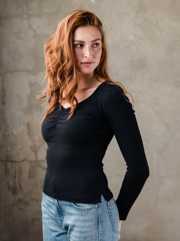 Tops Able Women Mya Ruched Top Black