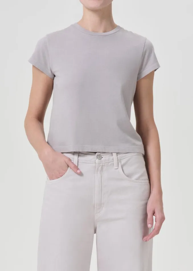 Tops and Bodysuits Women Agolde Adine Shrunken Tee In Flake