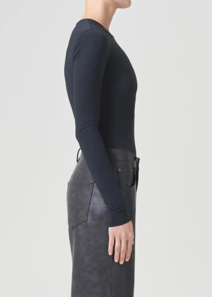 Tops and Bodysuits Women Agolde Aura Long Sleeve Bodysuit In Potion