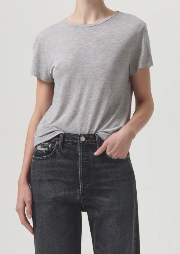Tops and Bodysuits Women Agolde Drew Tee In Grey Heather