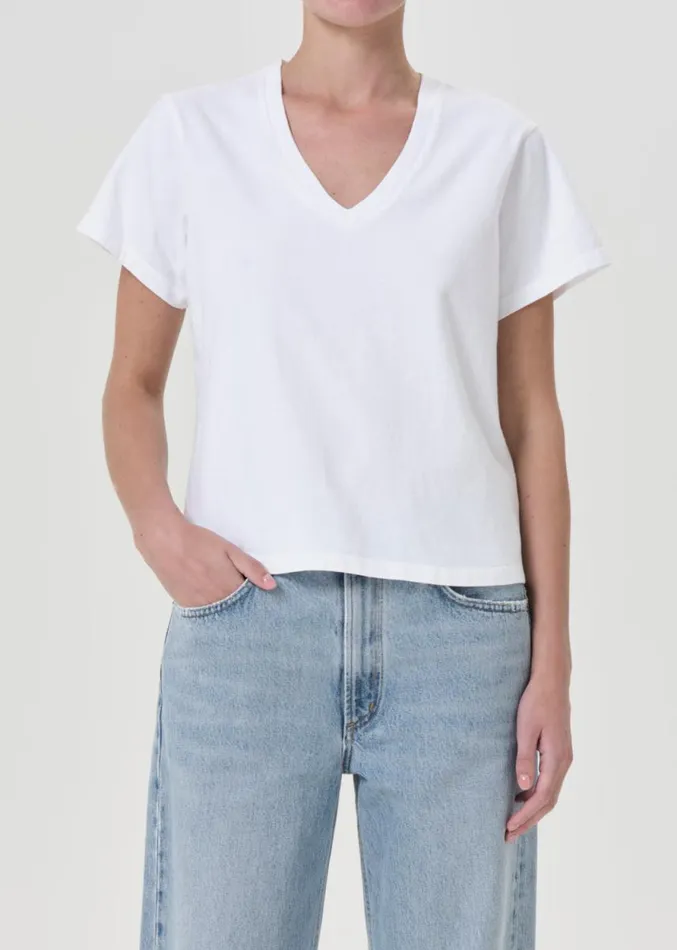 Tops and Bodysuits Women Agolde Jones TShirt In White