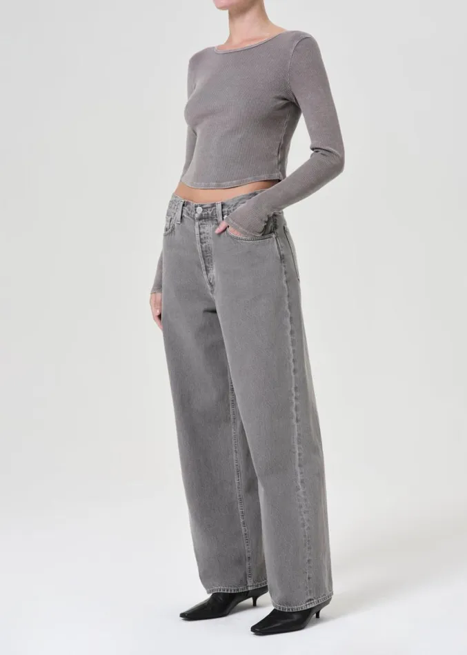 Tops and Bodysuits Women Agolde Nova Long Sleeve Tee In Owl