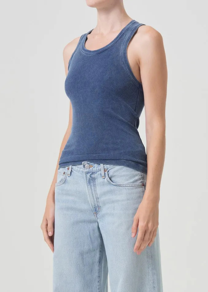 Tops and Bodysuits Women Agolde Poppy Tank In Indigo