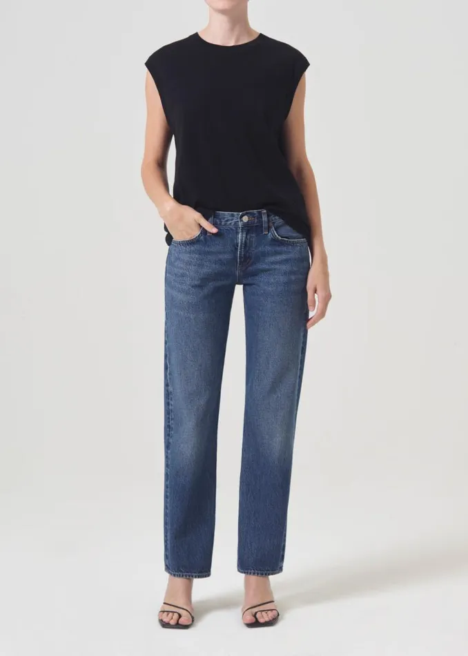 Tops and Bodysuits Women Agolde Raya Muscle Tee In Black