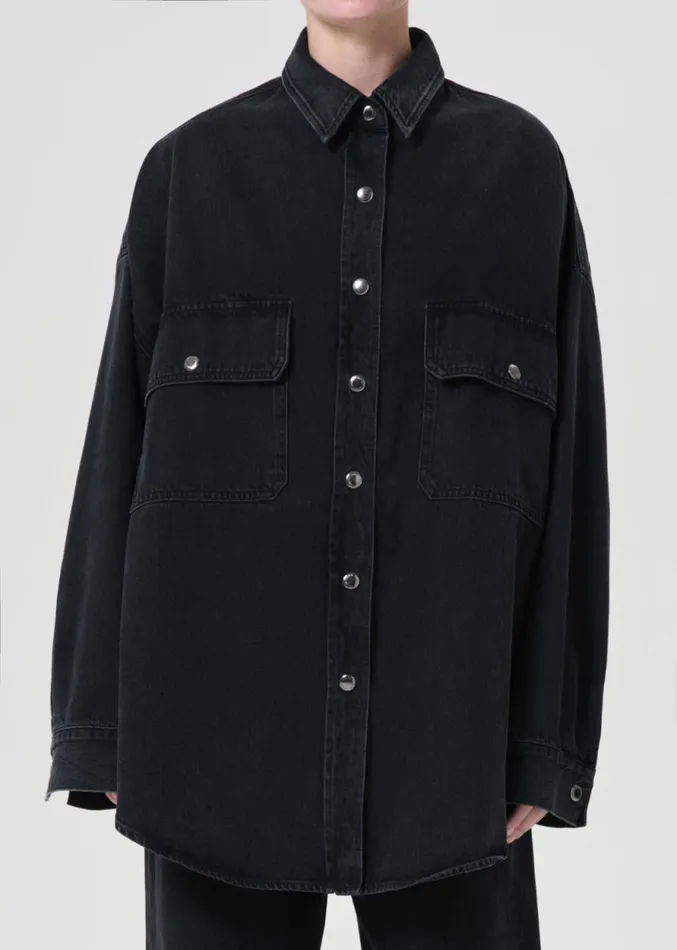 Tops and Bodysuits Women Agolde Talli Oversized Shirt In Begun