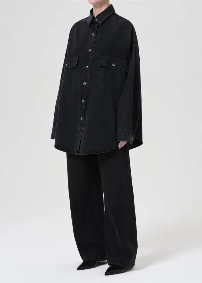 Tops and Bodysuits Women Agolde Talli Oversized Shirt In Begun