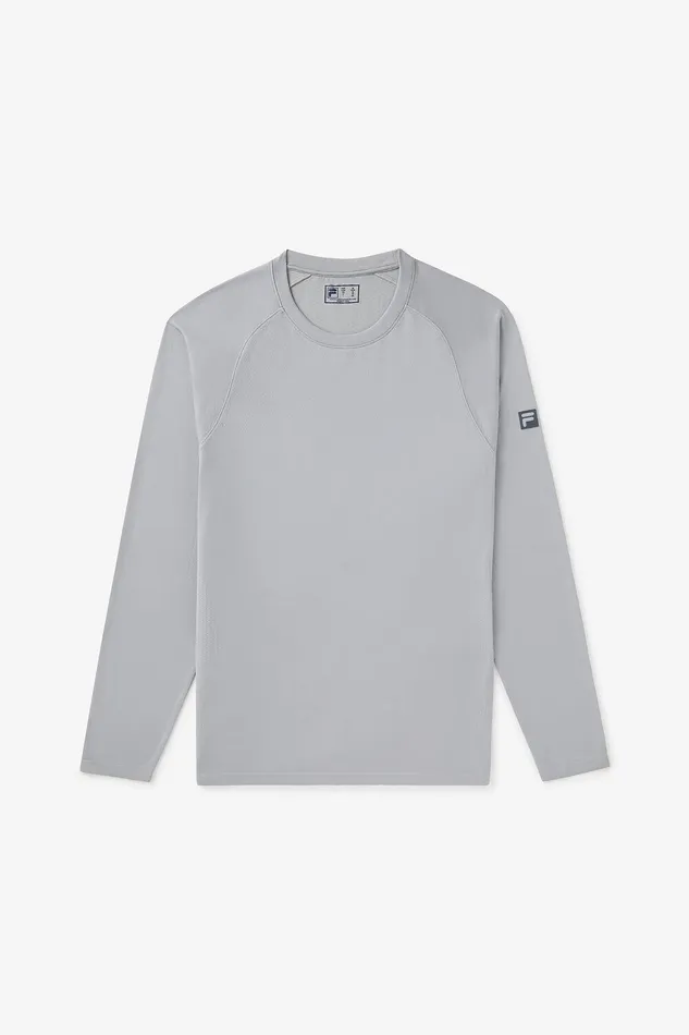 Tops and TShirts Men Fila Lucky Ace Seamless Long Sleeve Top 050 Ultimate Gray