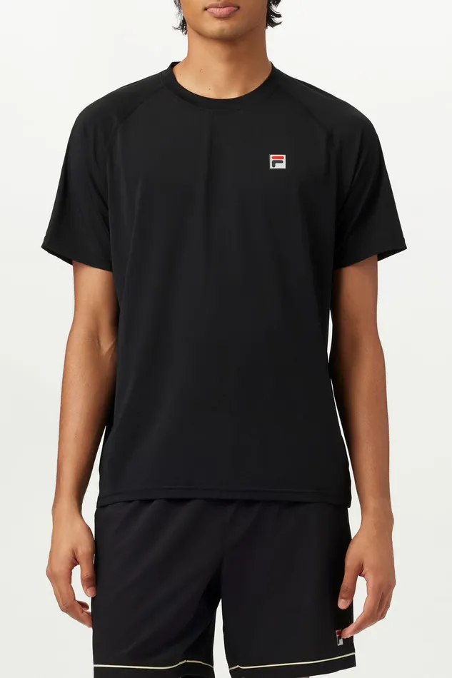Tops and TShirts Men Fila Short Sleeve Crewneck 001 Black