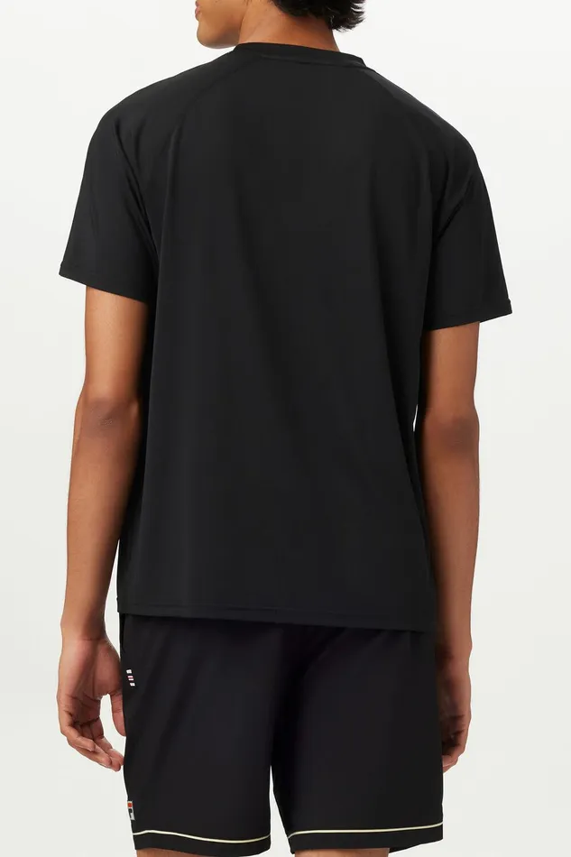 Tops and TShirts Men Fila Short Sleeve Crewneck 001 Black