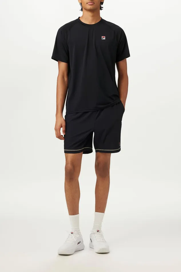 Tops and TShirts Men Fila Short Sleeve Crewneck 001 Black