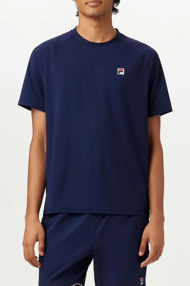 Tops and TShirts Men Fila Short Sleeve Crewneck 412 Fila Navy