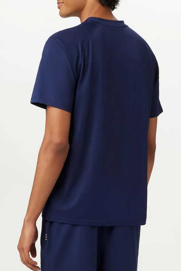 Tops and TShirts Men Fila Short Sleeve Crewneck 412 Fila Navy