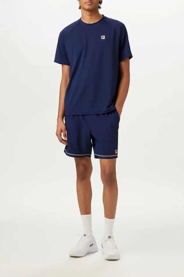 Tops and TShirts Men Fila Short Sleeve Crewneck 412 Fila Navy