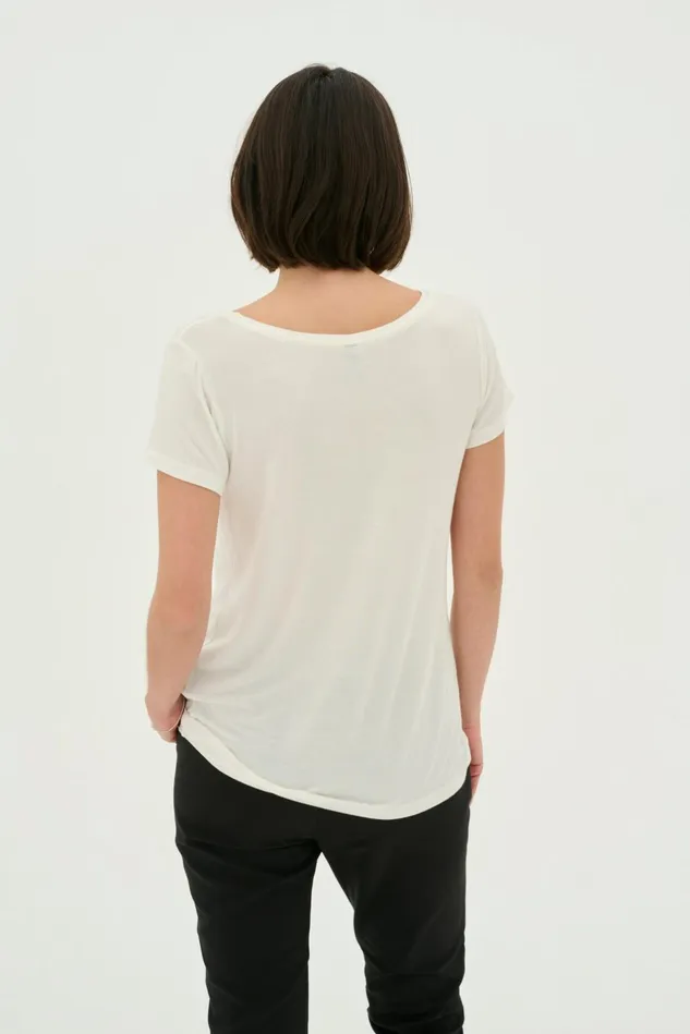 Tops and TShirts Women CULTURE CUpoppy Tshirt Spring Gardenia