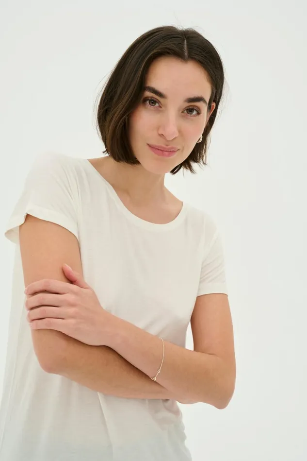 Tops and TShirts Women CULTURE CUpoppy Tshirt Spring Gardenia