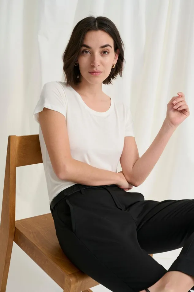 Tops and TShirts Women CULTURE CUpoppy Tshirt Spring Gardenia