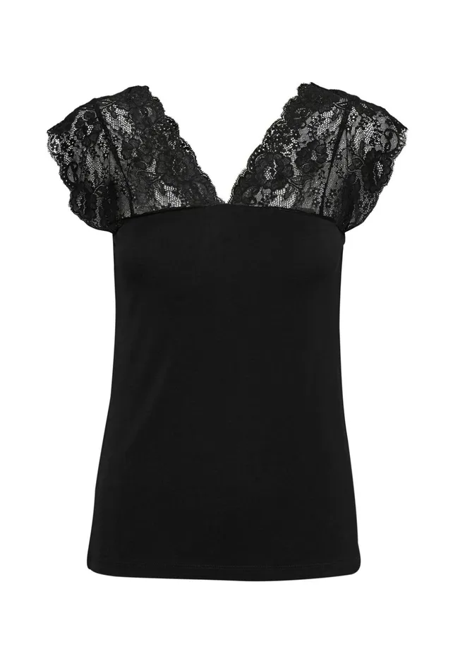 Tops and TShirts Women CULTURE CUpoppy Top Black