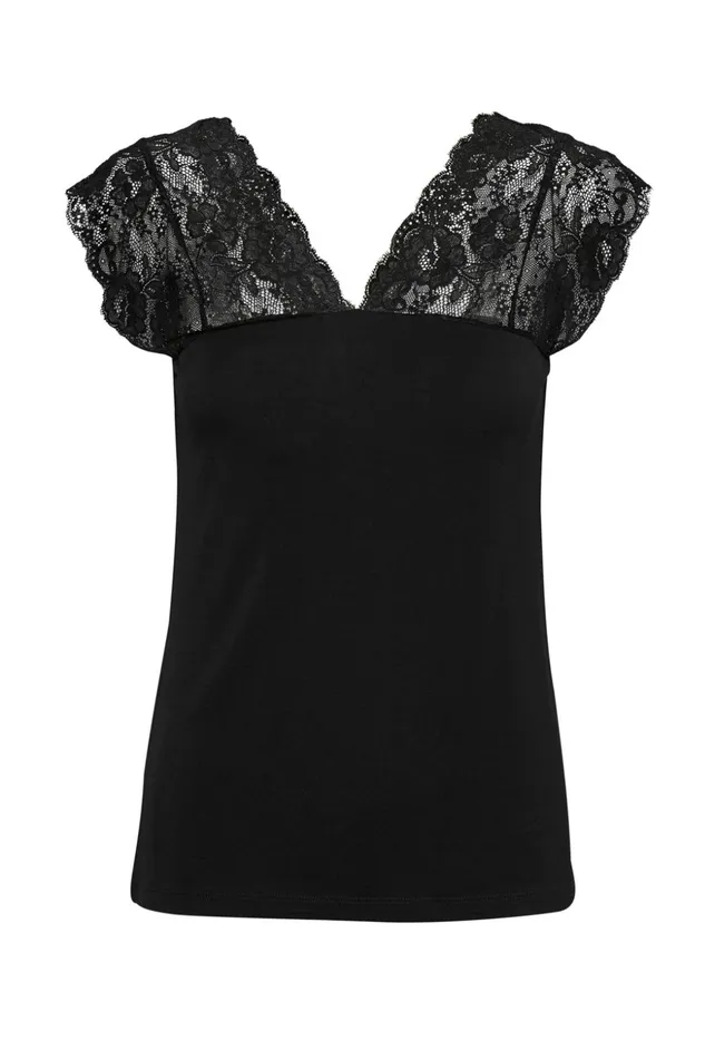 Tops and TShirts Women CULTURE CUpoppy Top Black