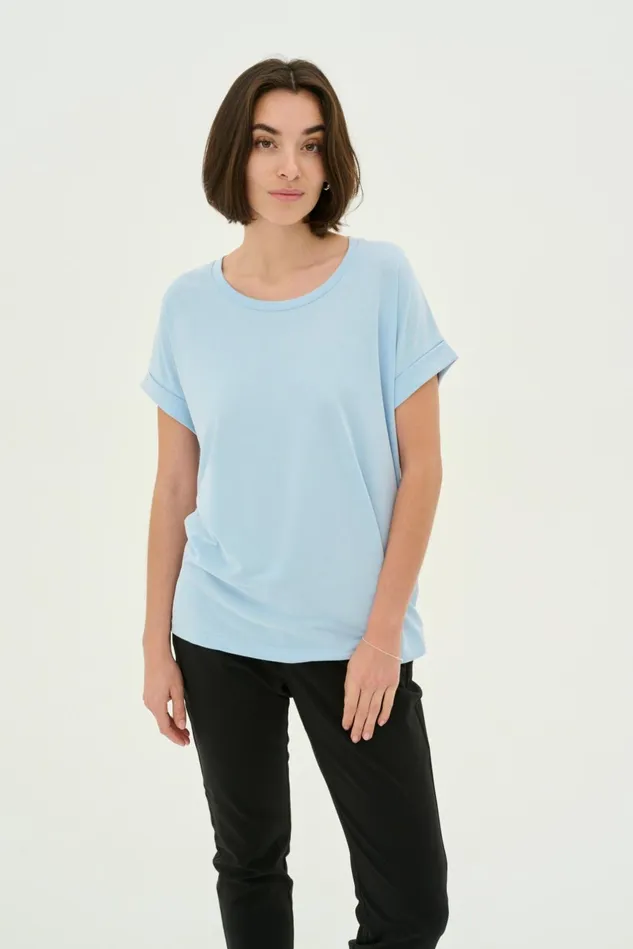 Tops and TShirts Women CULTURE Kajsa Tshirt Cashmere Blue