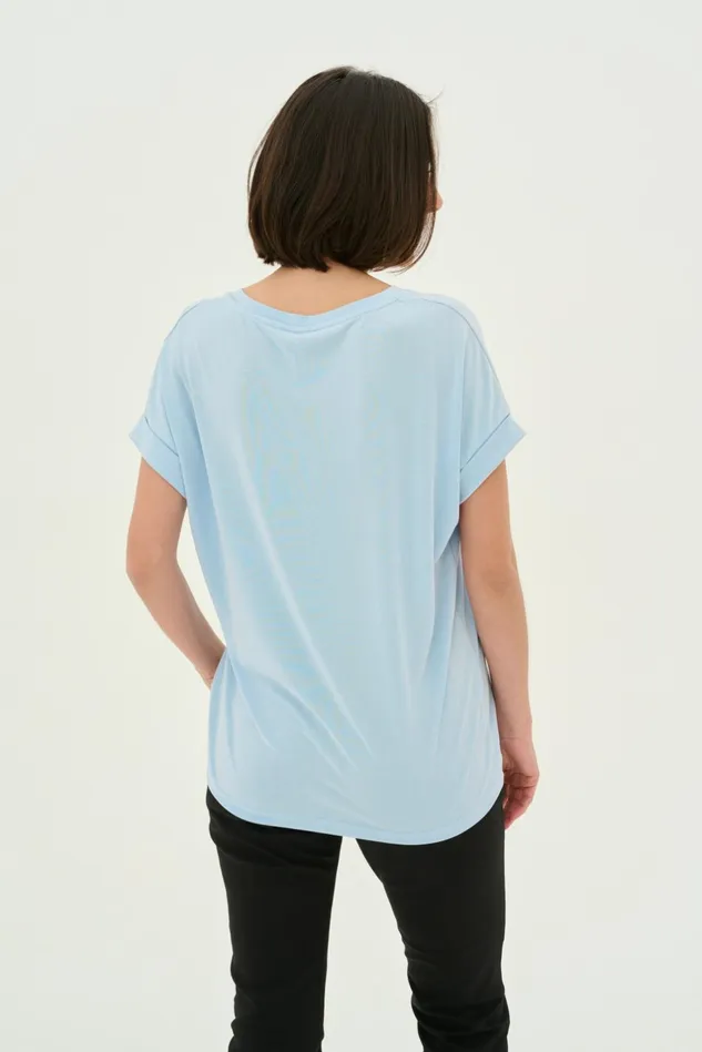 Tops and TShirts Women CULTURE Kajsa Tshirt Cashmere Blue