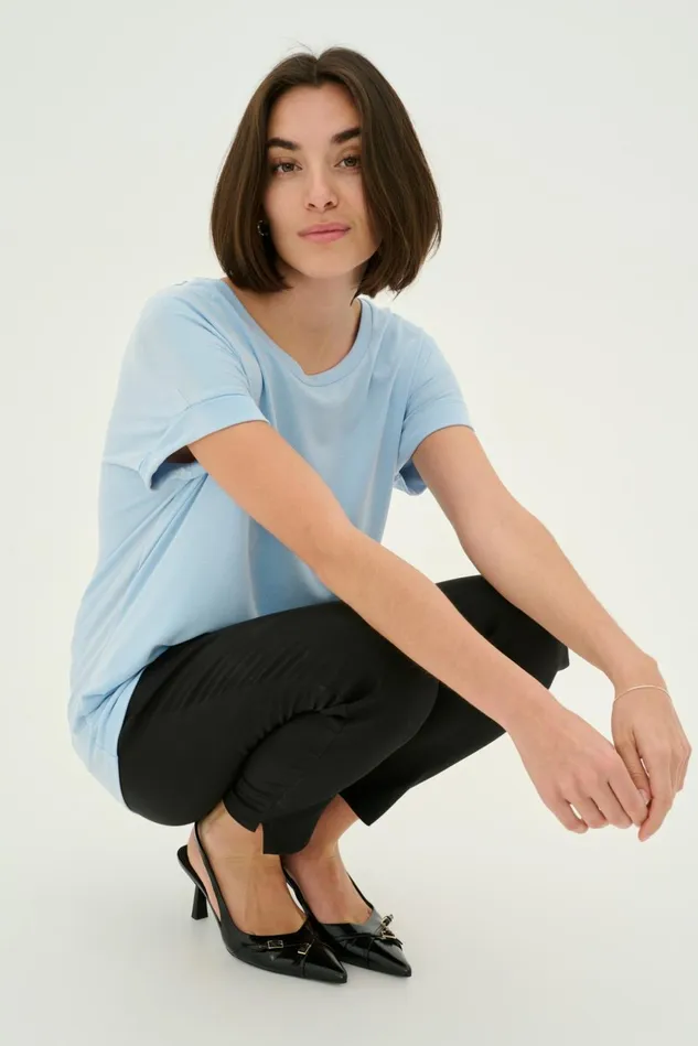 Tops and TShirts Women CULTURE Kajsa Tshirt Cashmere Blue
