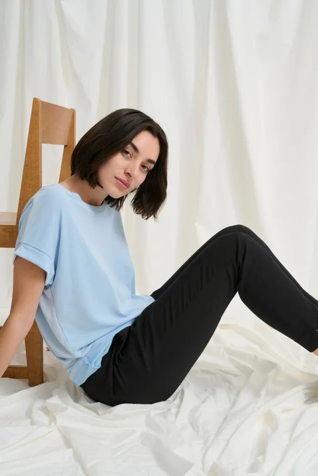 Tops and TShirts Women CULTURE Kajsa Tshirt Cashmere Blue