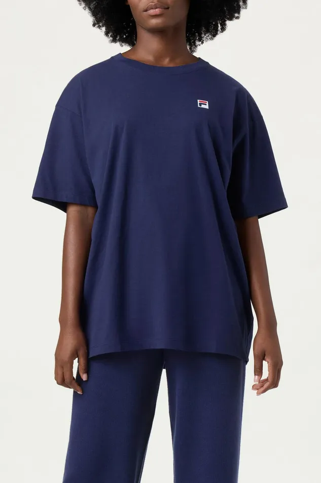 Tops and TShirts Women Fila Classic Relaxed Tee 400 Fila Navy Tops and TShirts Women Fila Classic Relaxed Tee 400 Fila Navy