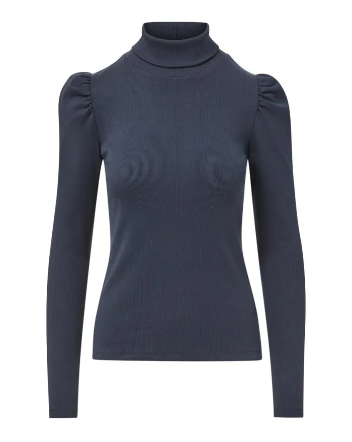Tops and Tees Shop Veronica Beard Cedar Turtleneck Navy