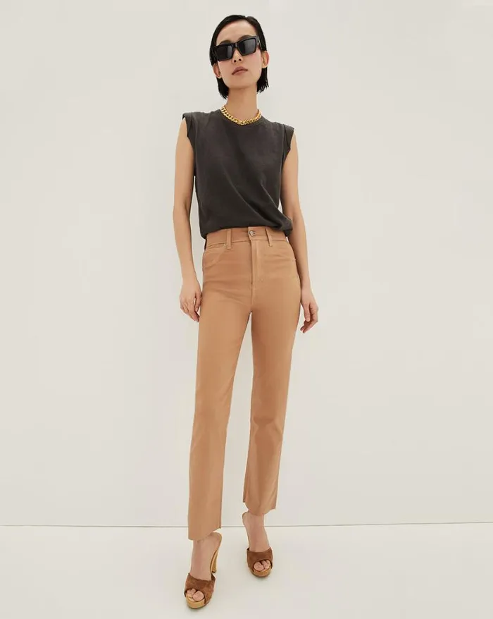 Tops and Tees Shop Veronica Beard Dree Muscle Tee Charcoal